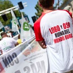 Protesta ganadera en Madrid frente a la sede del Ministerio para la Transición Ecológica por la inclusión del lobo en el Listado de Especies Silvestres en Régimen de Protección