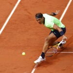 Nadal, durante su partido de cuartos de Roland Garros ante Schwartzman