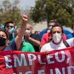 Trabajadores de la fábrica de Airbus en Puerto Real (Cádiz)