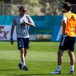 El seleccionador español Luis Enrique, durante el entrenamiento