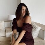 Laura Matamoros con vestido de lunares/ Instagram @_lmflores