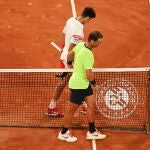 Rafa Nadal y Novak Djokovic, en el último partido en el que se enfrentaron, las semifinales de Roland Garros