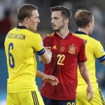 Ludwig Augustinsson con Suecia frente a España.