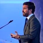Pablo casado presenta la convención nacional del Partido Popular que se celebrará el próximo otoño, bajo el lema Creemos.