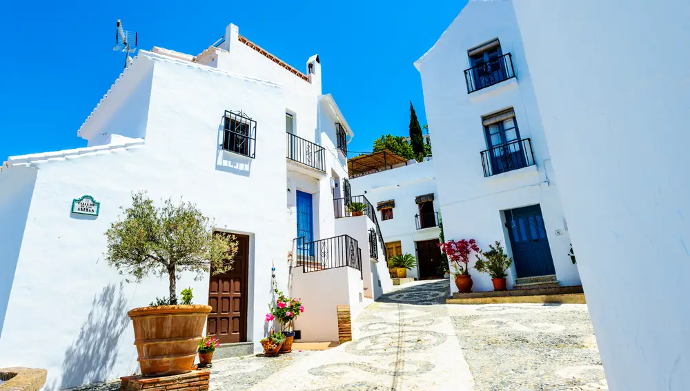 Frigiliana, uno de los pueblos blancos de Málaga, Costa del Sol, Andalucía