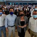 Carlos Mazón, Teodoro García Egea, Ana Serna y Toni Pérez durante la Junta Directiva celebrada en Alicante