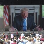 El ex presidente Donald Trump se dirigió a un grupo de simpatizantes de MAGA en New Richmond, Wisconsin, el pasado 12 de junio