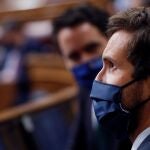 El líder del PP, Pablo Casado durante una sesión de control al Gobierno.