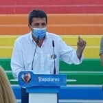 Carlos Mazón en el acto 'La libertad es orgullo', organizado por el PPCV, con motivo de la celebración de la semana del Orgullo LGTBI