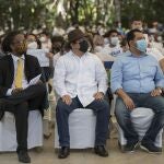 AME7555. MANAGUA (NICARAGUA), 21/06/2021.- Los precandidatos a la presidencia de Nicaragua George Enriquez (i), el empresario y periodista Miguel Mora (c) y Félix Maradiaga, presentan su candidatura el 2 de mayo de 2021, en Managua (Nicaragua). El periodista nicaragüense Miguel Mora se convirtió en el quinto aspirante a la Presidencia por la oposición en ser encarcelado en Nicaragua a menos de cinco meses de las elecciones en las que el presidente del país, el sandinista Daniel Ortega, en el poder desde el 2007, busca una nueva reelección. EFE/ Jorge Torres