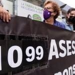 Reciente concentración en Valladolid para protestar por un caso de violencia de género el pasado mes de junio