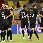 La selección alemana celebra su clasificación para octavos de la Eurocopa