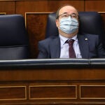 El ministro Miquel Iceta, en una sesión de control al Gobierno en el Congreso de los Diputados
