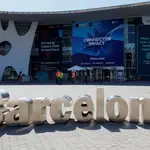 Acceso al recinto ferial donde se celebrará el Mobile World Congress (MWC) de Barcelona