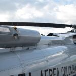 Imagen con los impactos de bala en el helicóptero en el que viajaba el presidente de Colombia, Iván Duque