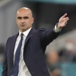 Roberto Martínez, en un partido con la selección de Bélgica.