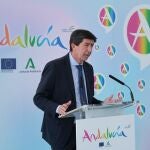 El vicepresidente de la Junta y consejero de Turismo, Juan Marín