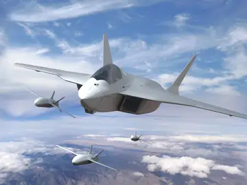 Recreación del futuro avión de combate del FCAS Recreación del futuro avión de combate del FCAS