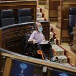 Pablo Echenique durante la sesión plenaria, en el Congreso de los Diputados.