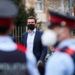 El presidente del PP, Pablo Casado, durante un acto electoral celebrado en Terrassa