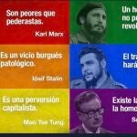 Cartel con el que Vox recuerda lo que opinaban sobre los homosexuales alguno de los líderes que venera la izquierda