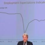 El comisario de Economía, Paolo Gentiloni, ayer, en Bruselas