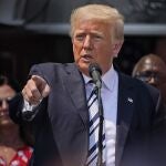 El expresidente de Estados Unidos, Donald Trump, en un discurso desde Bedminster, Nueva Jersey