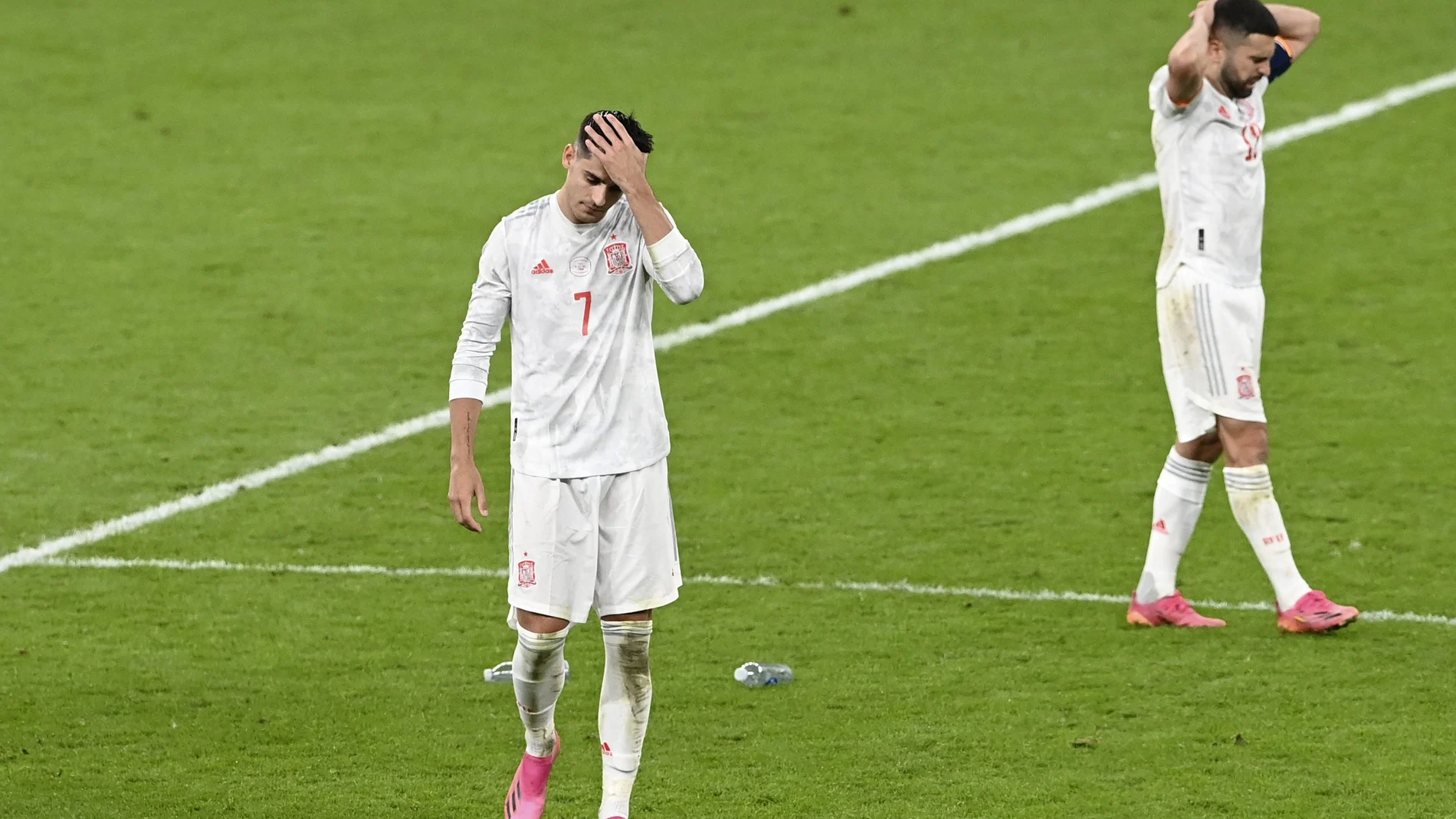 Morata y Jordi Alba lamentan la eliminación de España