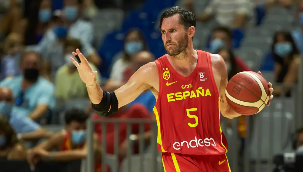 Rudy Fernández, en uno de los últimos amistosos de preparación para los Juegos