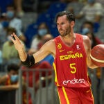 Rudy Fernández, en uno de los últimos amistosos de preparación para los Juegos