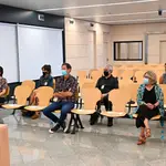 Los acusados de integrar el "frente jurídico" de ETA, durante el juicio que se celebra en la Audiencia Nacional