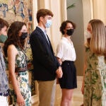 La princesa Leonor con sus compañeros del UWC Atlantic College de Gales