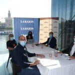 De izquierda a derecha, Ignacio Romero, José Luis Malagón, Marta Maldonado, Juan Luis Delcán y Francisco Vidal