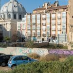 Uno de los solares de propiedad municipal en el centro histórico de Cartagena
