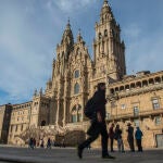 Vista de la catedral de Santiago de Compostela, Galicia