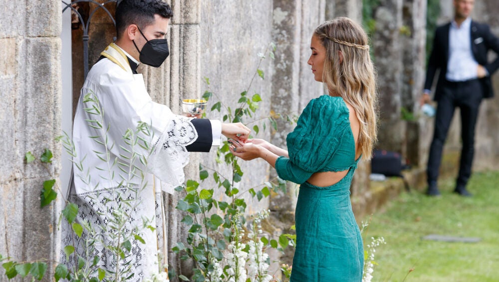 María Pombo en la boda de Lucía Bárcena.