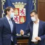 Última reunión entre el presidente del PP, Alfonso Fernández Mañueco, y el líder del PSOE, Luis Tudanca