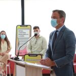 El consejero de Presidencia, Turismo y Deportes, Marcos Ortuño, en la presentación de la nueva campaña impulsada por la Dirección General de Juventud para la concienciación de los jóvenes respecto al Covid.
