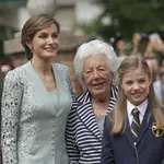 La Reina Letizia, Sofía de Borbón, Menchu del Valle y Paloma Rocasolano en una imagen de archivo