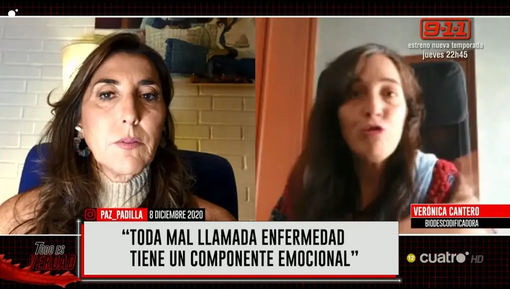 Paz Padilla conversa con la biodescodificadora Verónica Cantero