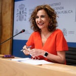 La ministra de Hacienda y Función Pública, Maria Jesús Montero, en rueda de prensa tras el Consejo de Política Fiscal y Financiera