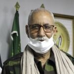 El líder del Frente Polisario Brahim Ghali en febrero de 2022
