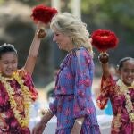 Jill Biden durante su visita en Hawai