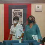 La ministra Portavoz, Isabel Rodríguez, y la vicepresidenta tercera y ministra para la Transición Ecológica y el Reto Demográfico, Teresa Ribera, a su llegada a una rueda de prensa tras una reunión del Consejo de Ministros en Moncloa