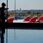 Aviones de Iberia en el aeropuerto de Madrid-Barajas