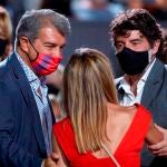 El presidente del FC Barcelona, Joan Laporta, a su llegada al concierto de José Luis Perales