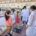 Alumnos del colegio Claret, de Madrid, en la vuelta al cole el curso pasado