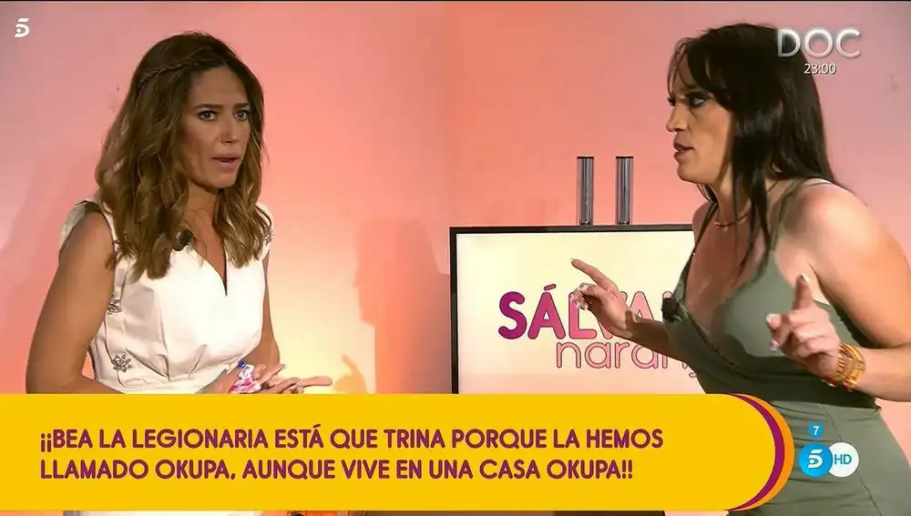 Nuria Marín y Bea 'la legionaria' en 'Sálvame'