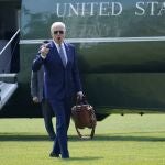 President Joe Biden arrives on the South Lawn of the White House, Tuesday, Aug. 10, 2021, in Washington. (AP Photo/Evan Vucci)