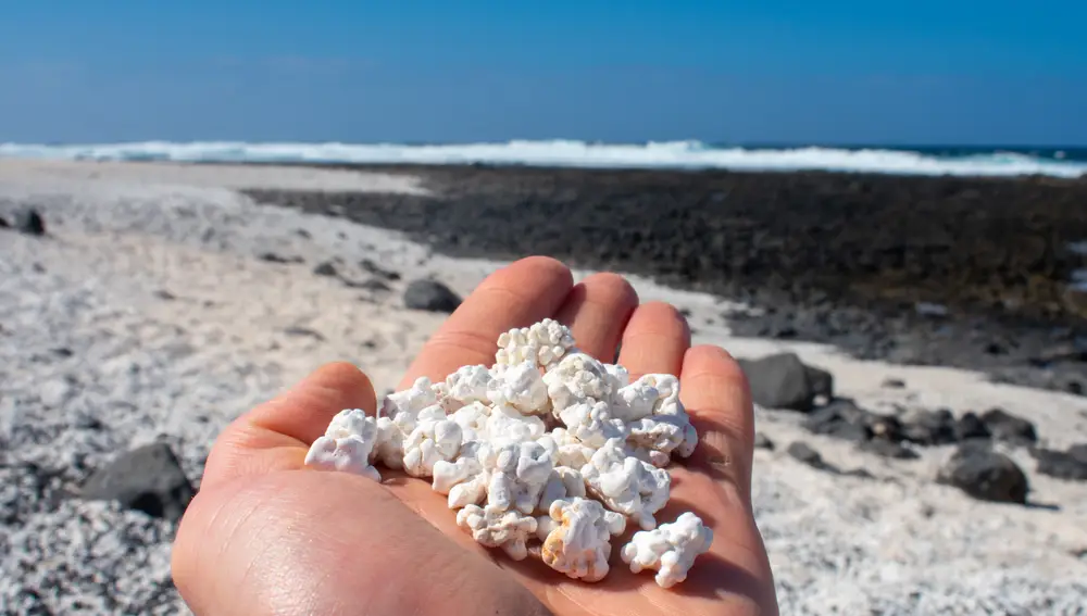 Popcorn beach, la playa de las palomitas.